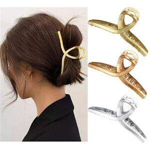 Hair Jaw Clips Barrettes - 3 Pcs No Slip Claw Clip Hair Clamp Grip for Women